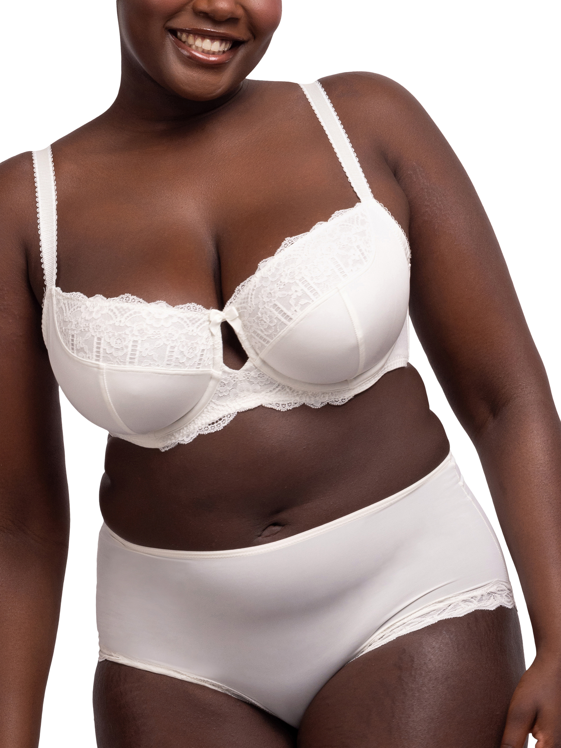Product image 1 of 6, which shows Dorina Celine Non Padded Bra, Ivory, 32D