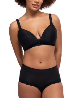 Dorina May Lightly Padded Nursing Bra, Black, Black