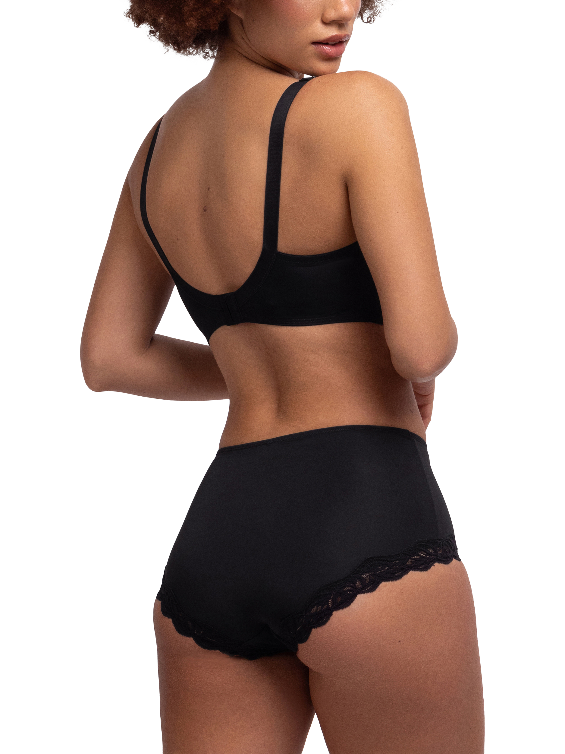 Product image 2 of 6, which shows Dorina May Lightly Padded Nursing Bra, Black, 36D