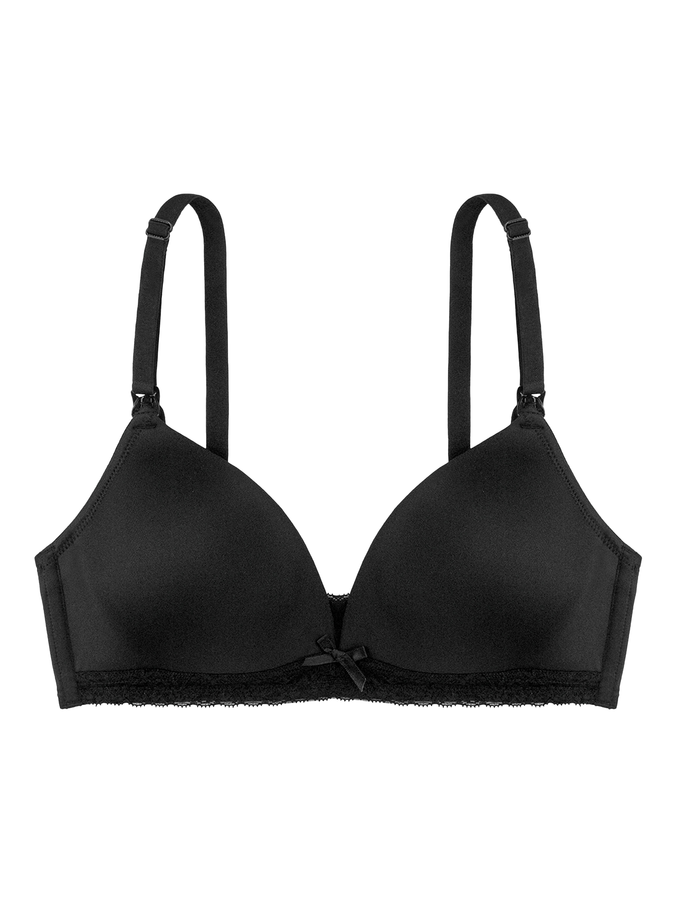 Product image 4 of 6, which shows Dorina May Lightly Padded Nursing Bra, Black, 36D
