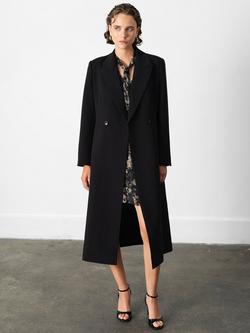 French Connection Azra Twill Structured Coat, Black