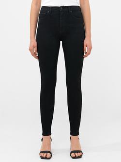 French Connection High Rise Soft Stretch Skinny Jeans, Black - view 2, Black