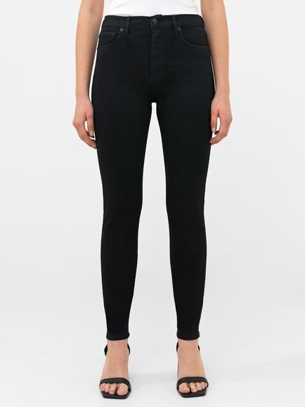 French Connection High Rise Soft Stretch Skinny Jeans, Black - view 2, Black