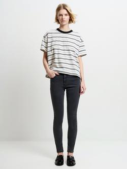 French Connection Skinny High Rise Denim Jeans, Charcoal