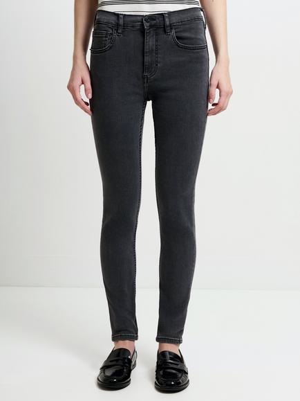 French Connection Skinny High Rise Denim Jeans - view 2, Charcoal