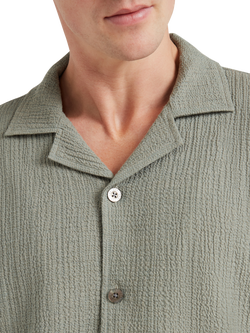 CHÉ Studios Cotton Cashmere Pyjama Top - view 2, Green Mid