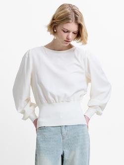 French Connection Krista Knit Slash Neck Jumper, Porcelain Cream