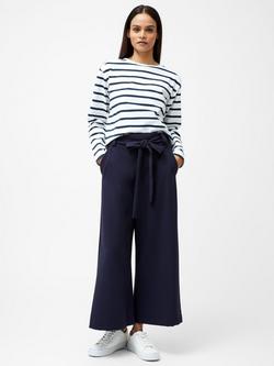French Connection Whisper Belted Culottes, Utility Blue, Utility Blue