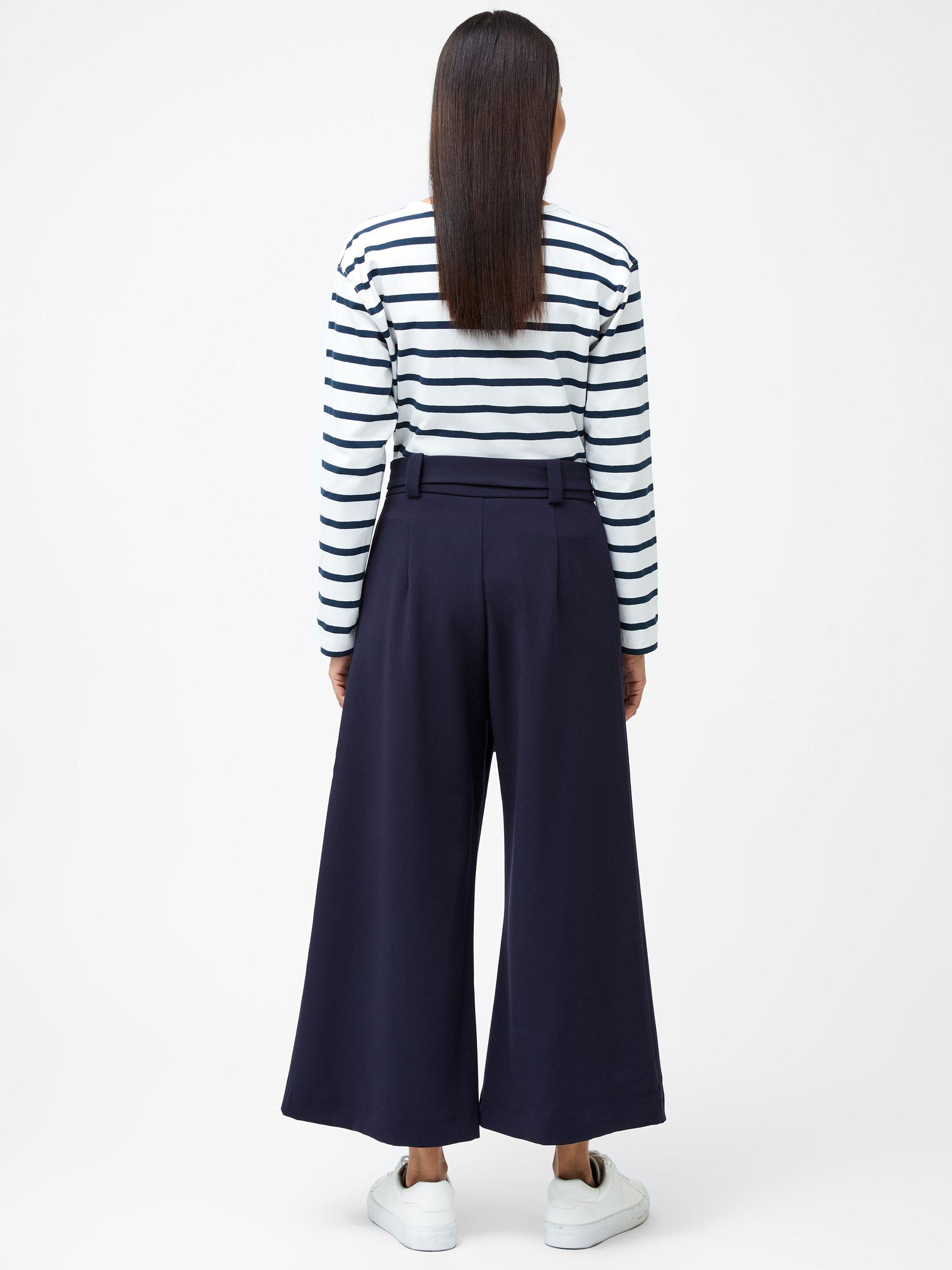 Product image 4 of 5, which shows French Connection Whisper Belted Culottes, Utility Blue, 6