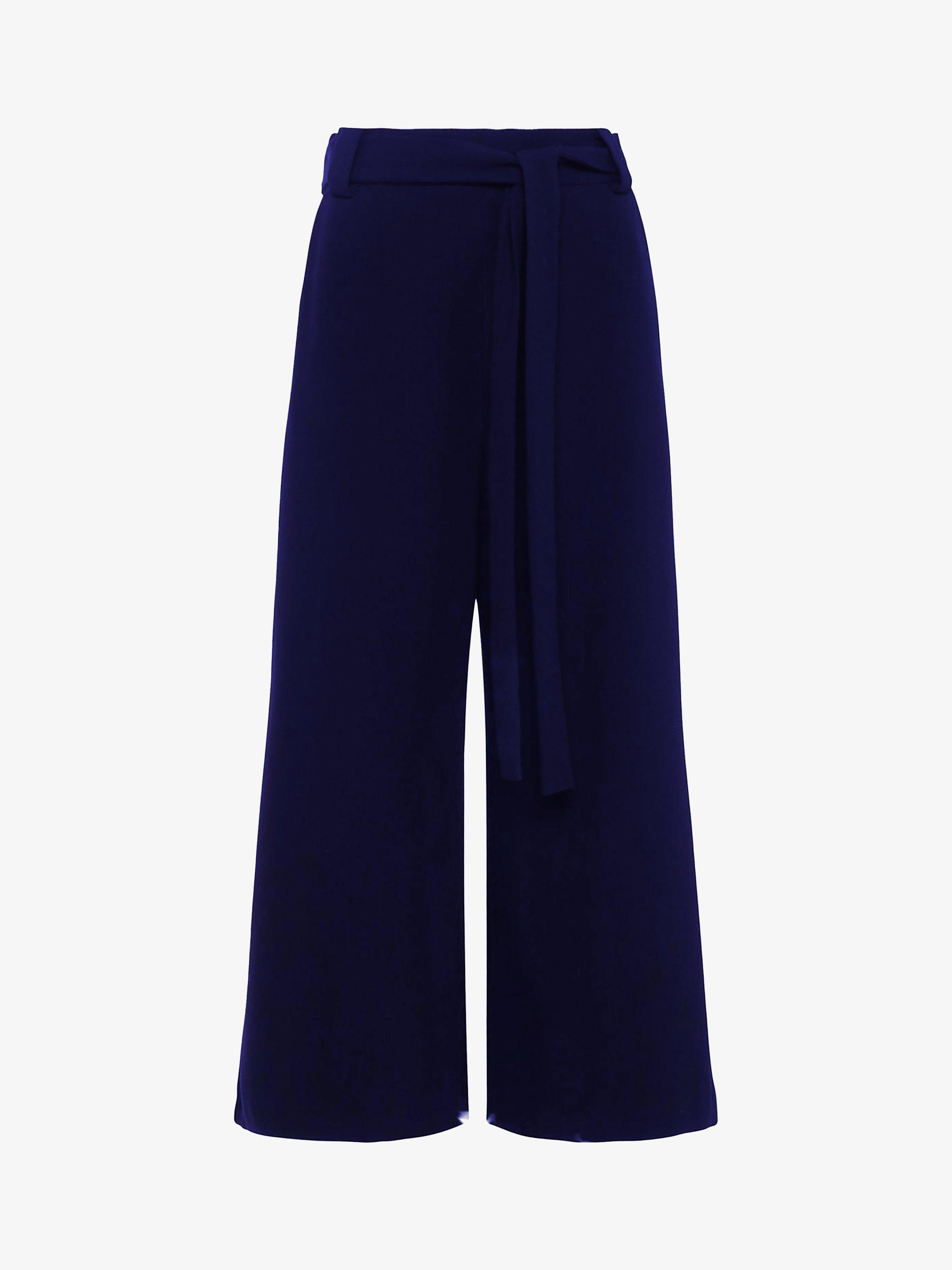 Product image 5 of 5, which shows French Connection Whisper Belted Culottes, Utility Blue, 6