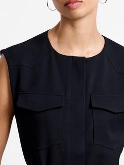 French Connection Clover Tie Waistcoat, Black - view 2, Black