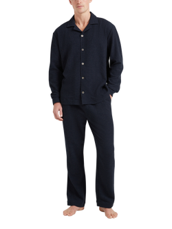 CHÉ Studios Cotton Cashmere Pyjama Top, Blue Navy