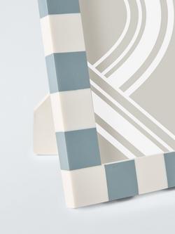 John Lewis Checkerboard Photo Frame - view 2, Ice Blue