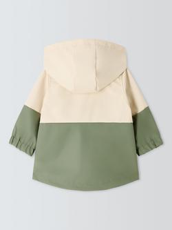 John Lewis Kids' Colourblock Showerproof Rain Mac, Multi - view 2, Multi