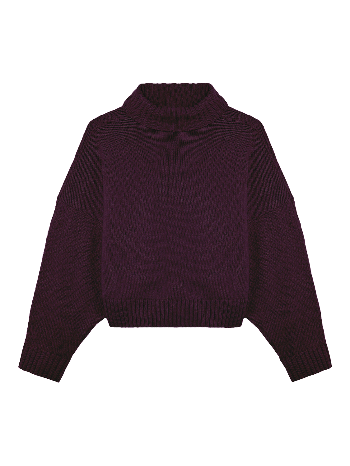 Product image 3 of 7, which shows EAST 42ND Stretchy Wool Rich Turtleneck Jumper, Fig, XS