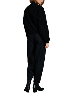 EAST 42ND Cropped Bomber Jacket - view 2, Black