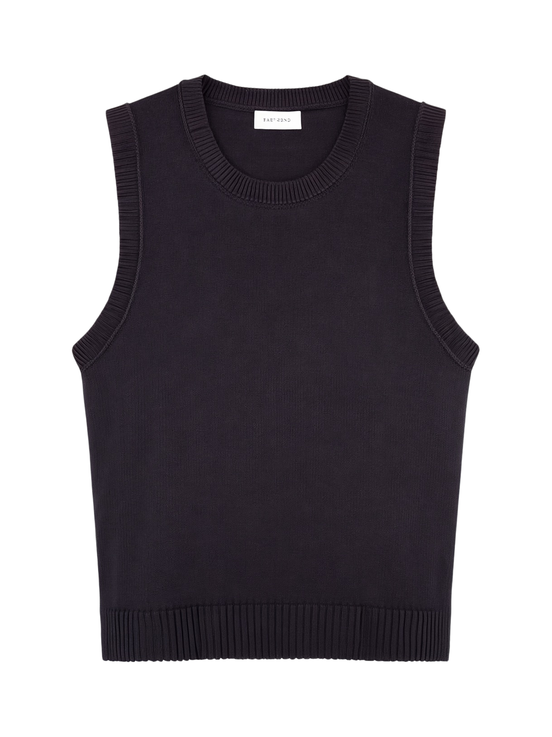 Product image 2 of 3, which shows EAST 42ND Knitted Tank Top, Black, XS
