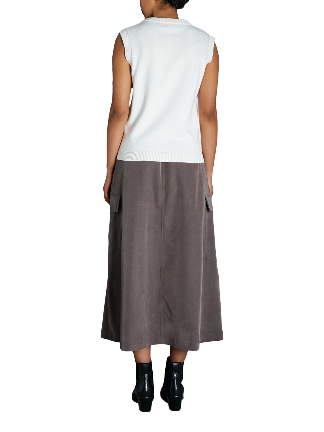 Product image 2 of 6, which shows EAST 42ND Knitted Tank Top, Nude, XS