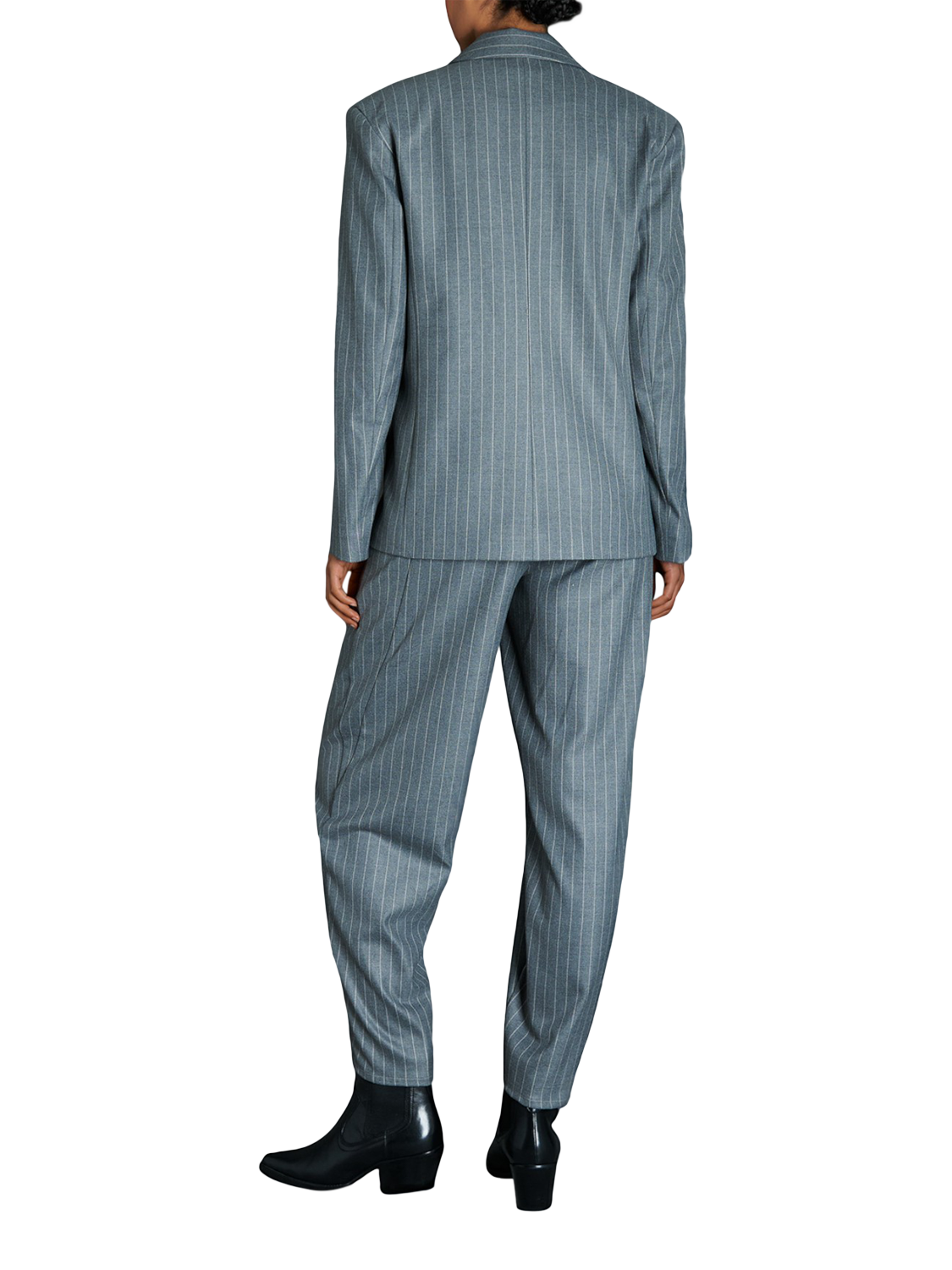 Product image 4 of 7, which shows EAST 42ND Tailored Pinstripe Blazer, Grey Pinstripe, 12