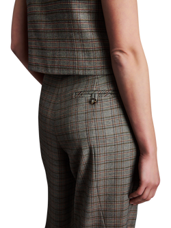 EAST 42ND Tailored Mid Rise Ankle Grazer Check Trousers - view 2, Check
