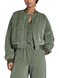 EAST 42nd Velvet Bomber Jacket, Sage, Sage