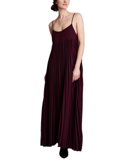 EAST 42ND Strappy Pleated Maxi Dress, Fig