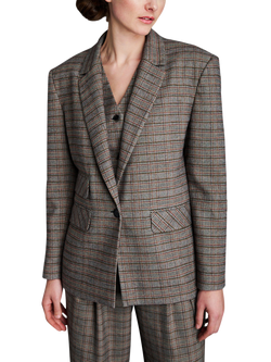 EAST 42ND Tailored Check Print Blazer, Check