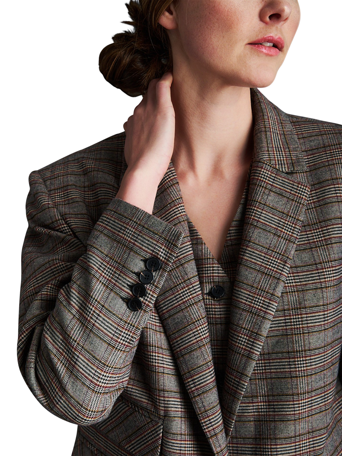 Product image 5 of 7, which shows EAST 42ND Tailored Check Print Blazer, Check, 10