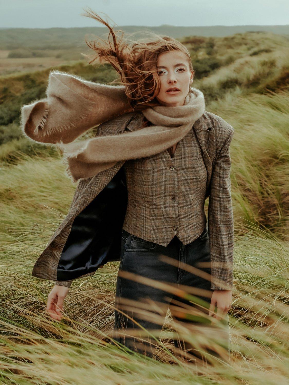 Product image 7 of 7, which shows EAST 42ND Tailored Check Print Blazer, Check, 10