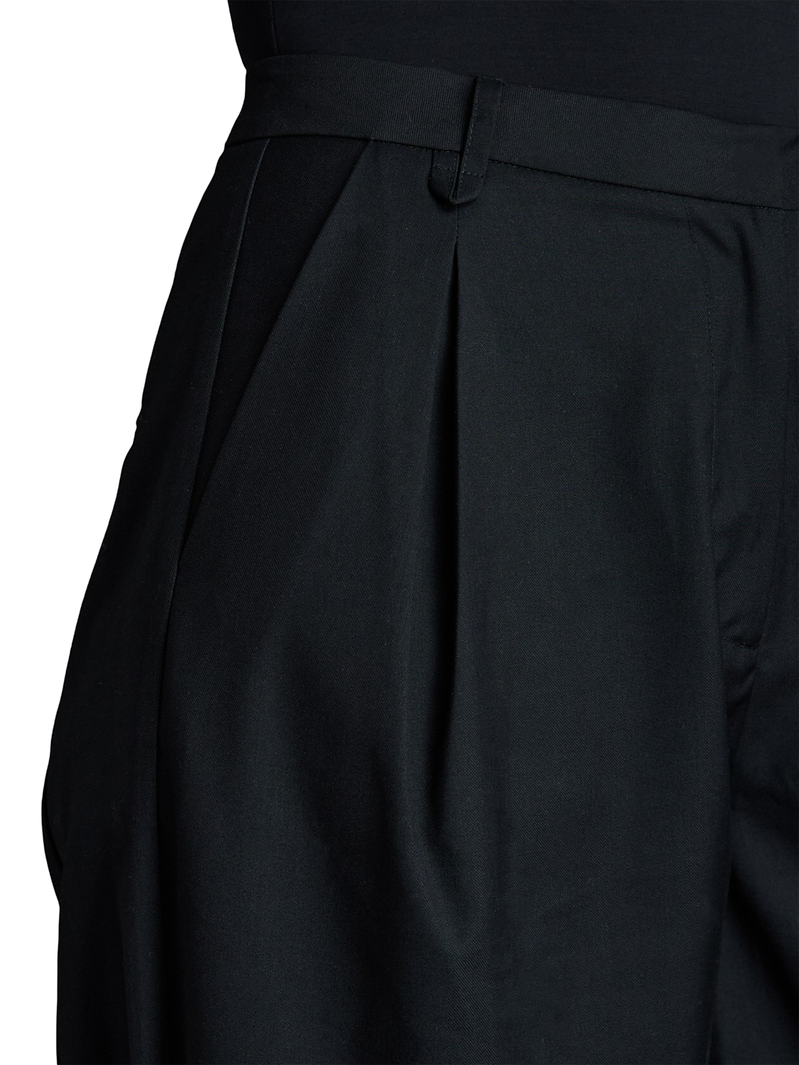 Product image 8 of 9, which shows EAST 42ND Relaxed Tapered Trousers, Black, L