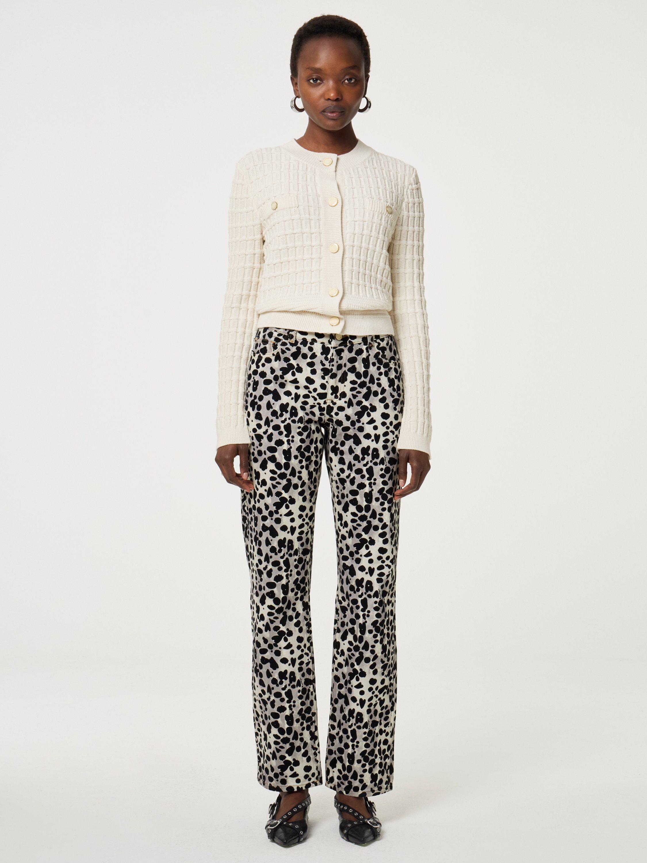 Product image 2 of 3, which shows Fabienne Chapot Quilted Slim Fit Cardigan, White, S