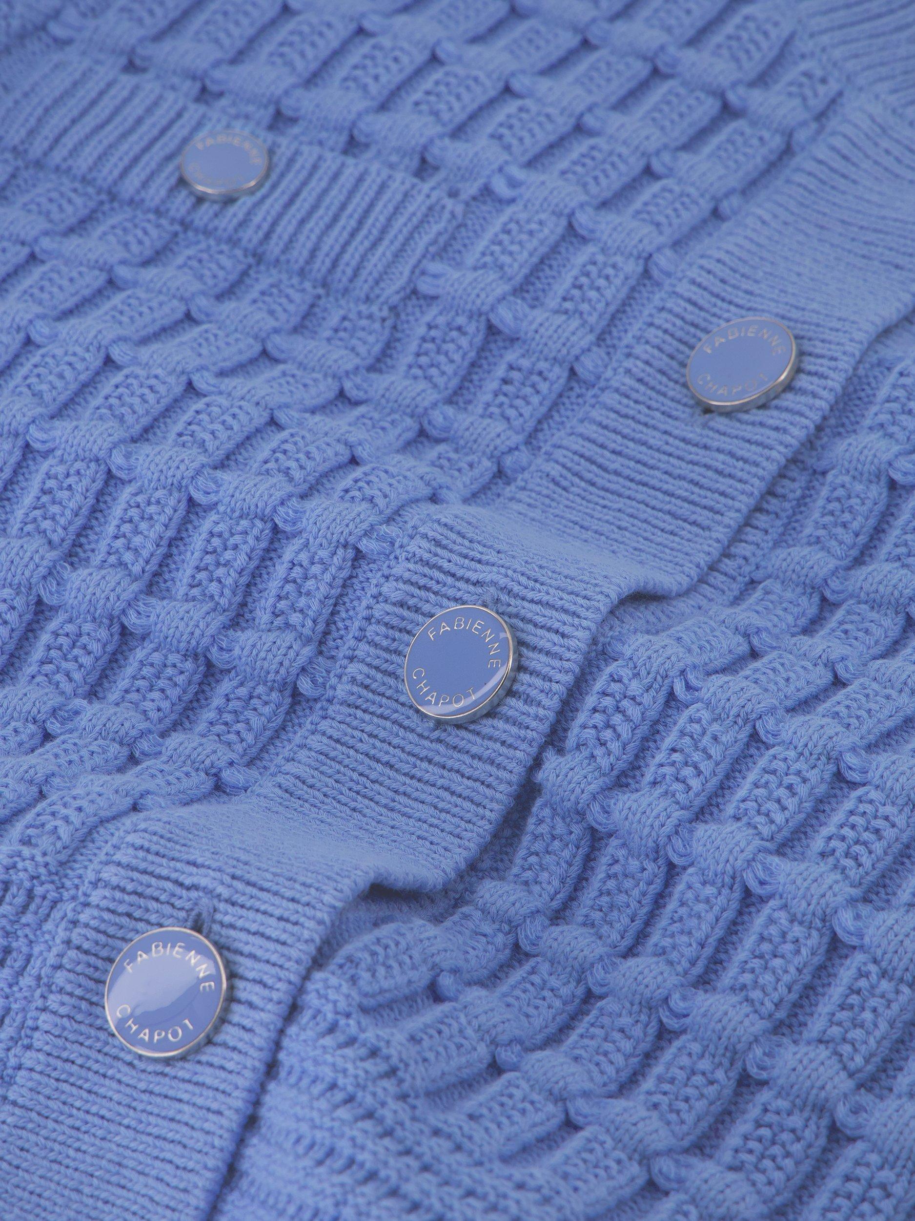 Product image 4 of 4, which shows Fabienne Chapot Chin Cardigan, Blue, S