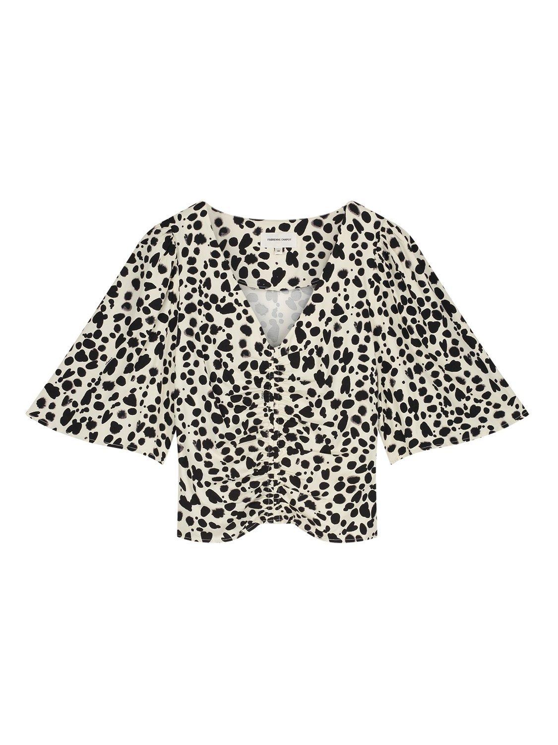 Product image 4 of 5, which shows Fabienne Chapot Myrte Top, White/Black, 36