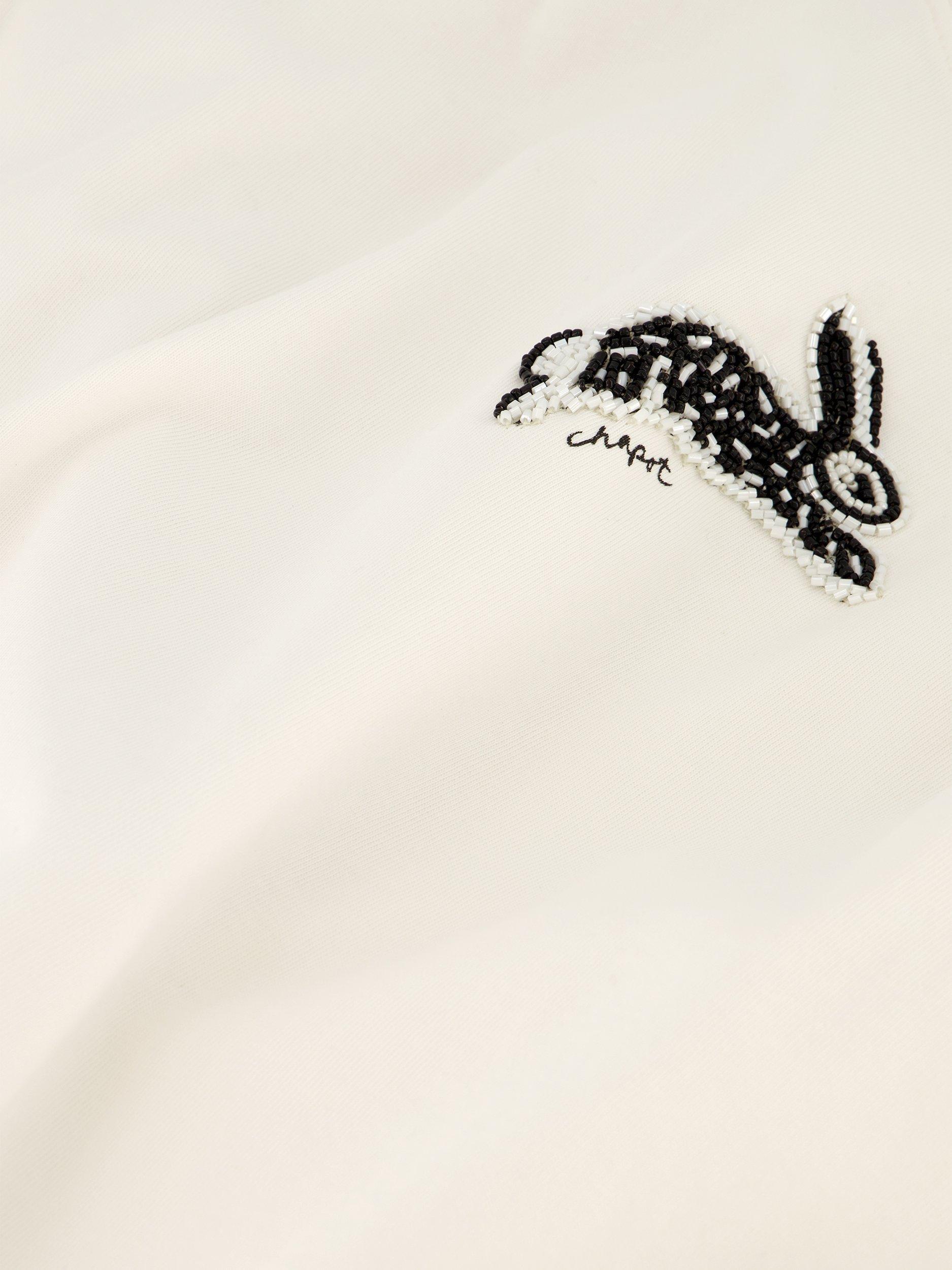 Product image 5 of 5, which shows Fabienne Chapot Benja T-Shirt, White/Black, S