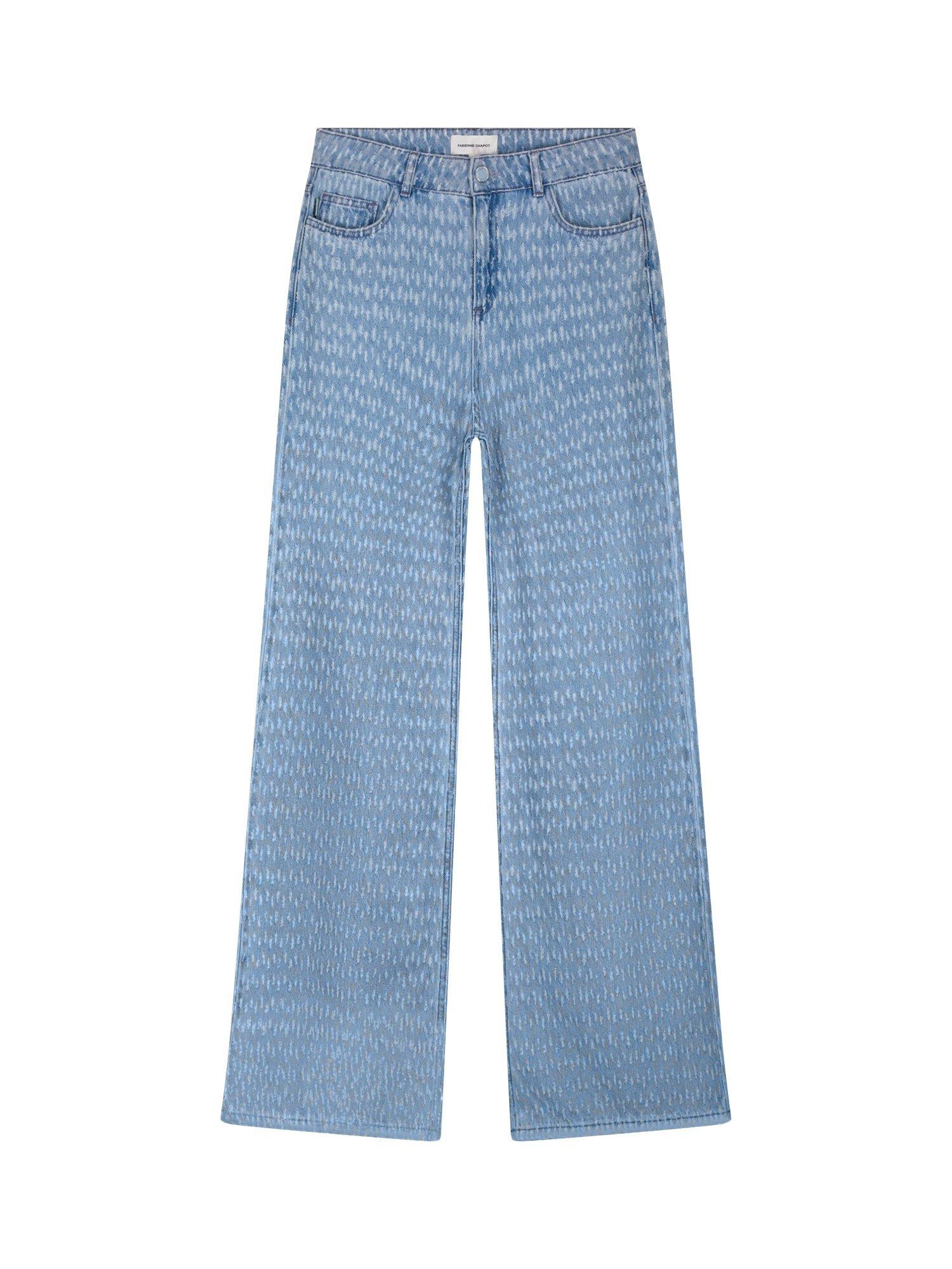 Product image 3 of 4, which shows Fabienne Chapot Thea Wide Leg Jeans, Light Blue, 26