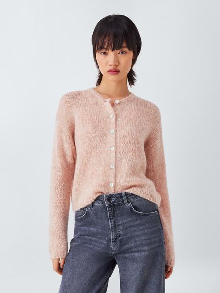 AND/OR Poppy Wool Blend Cardigan, Pink