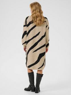 KAFFE Wilma Stripe Jumper Dress, Black/Beige - view 2, Black/Beige