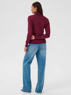 KAFFE Astrid Roll Neck Jumper - view 2, Windsor Wine