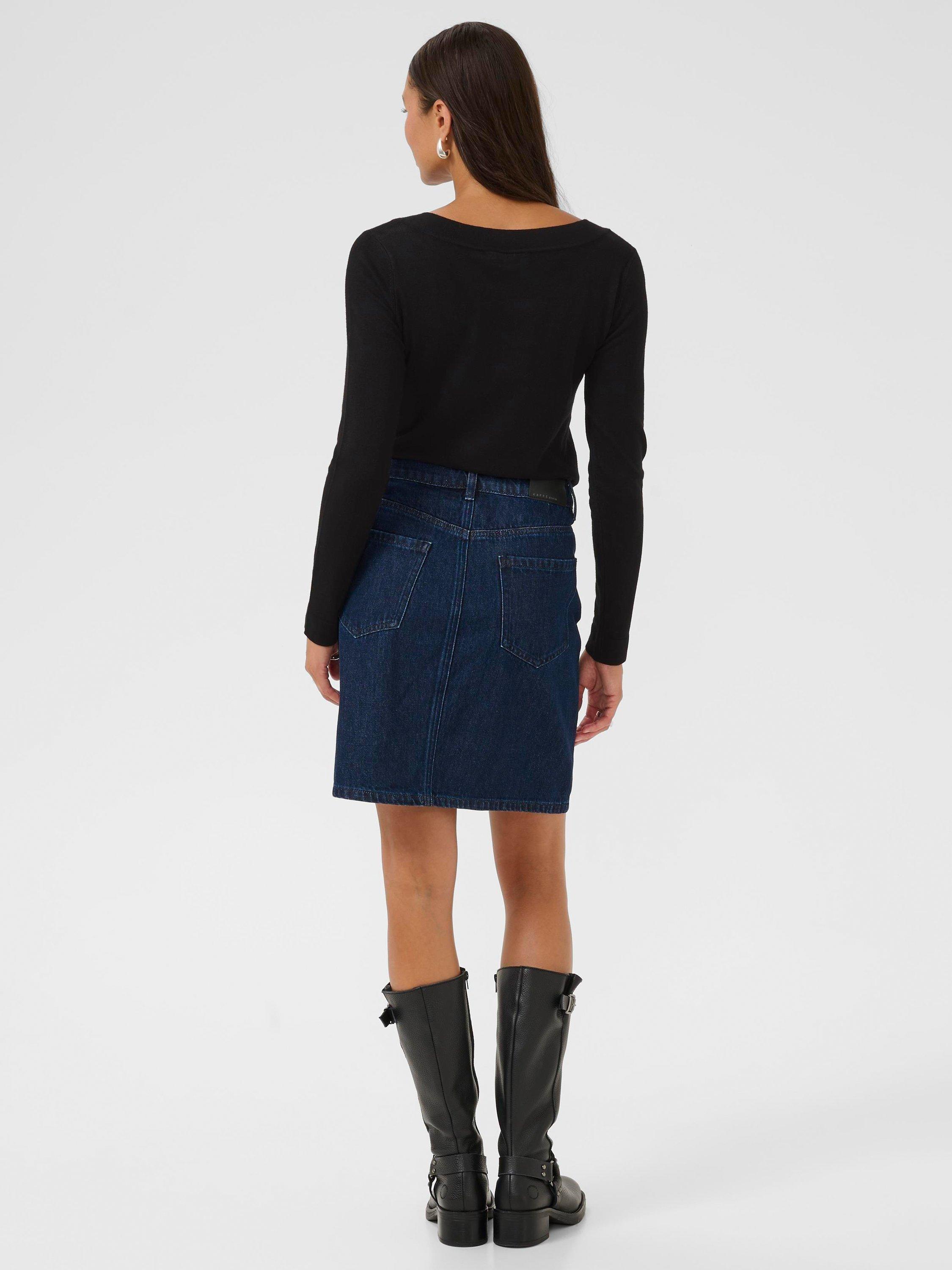 Product image 2 of 6, which shows KAFFE Lizza Long Sleeve Jumper, Black Deep, XS