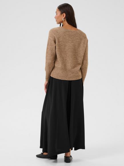 KAFFE Niel V Neck Jumper, Toasted Coconut - view 2, Toasted Coconut