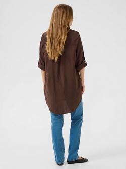 KAFFE KAnaya Tunic Top - view 2, Chocolate Brown