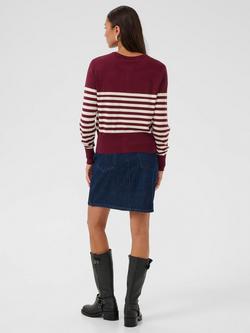 KAFFE Lizza Stripe Cardigan, Windsor/Turtledove - view 2, Windsor/Turtledove