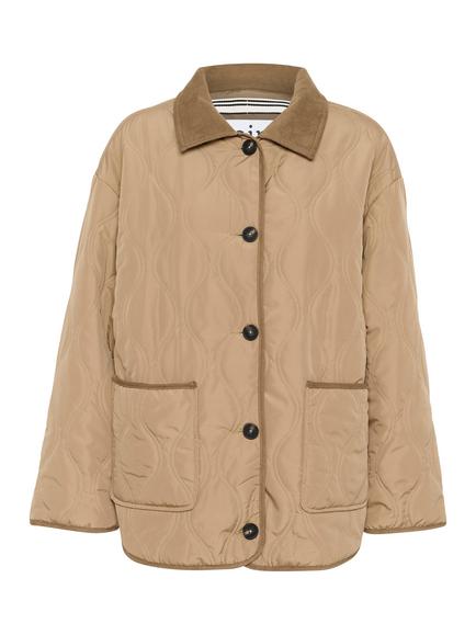 Saint Tropez LoisSZ Long Sleeve Quilted Jacket, Petrified Oak, Petrified Oak