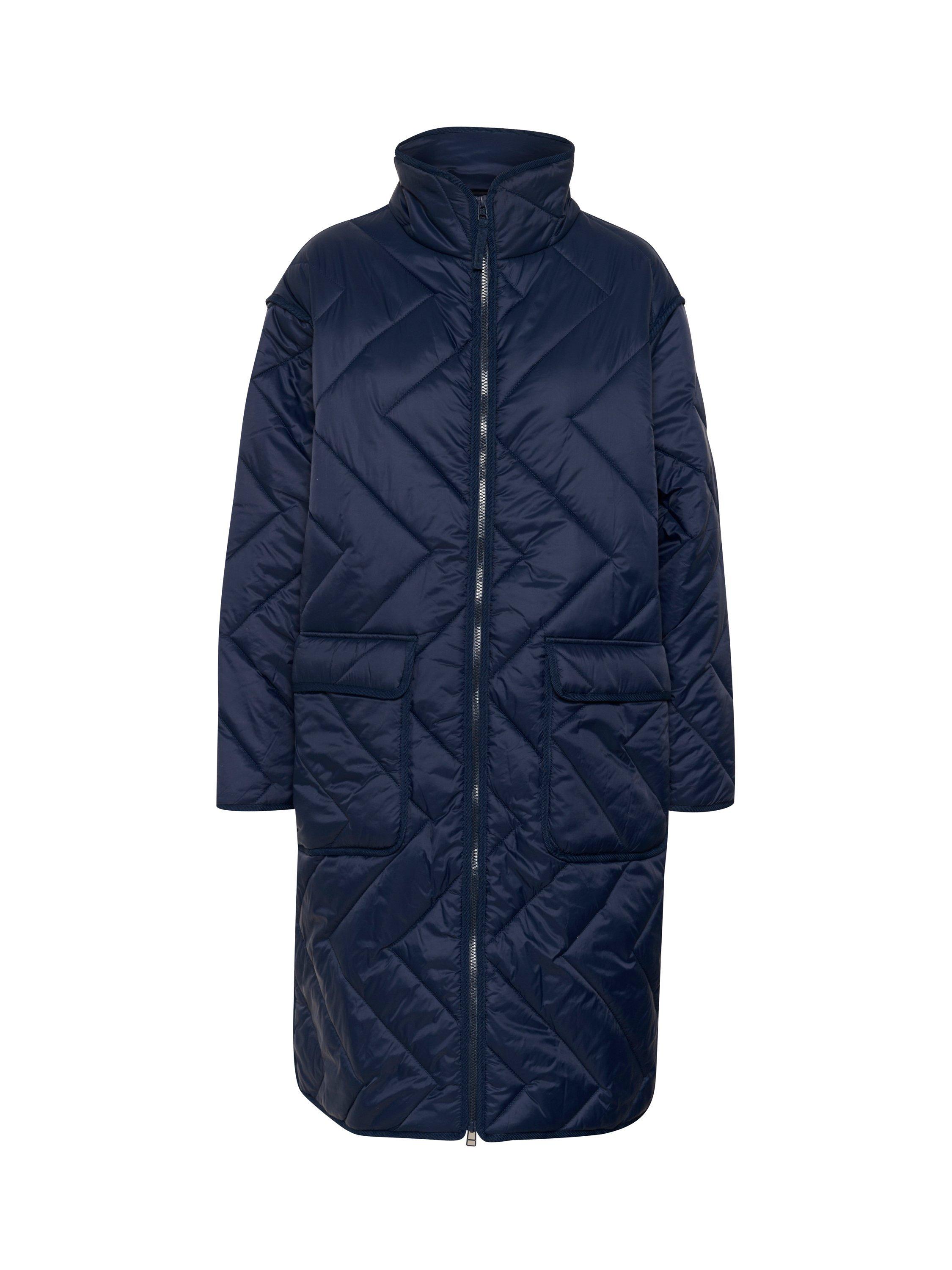 Product image 1 of 2, which shows Saint Tropez Lucinda High Neck Quilted Jacket, Night Sky, XS
