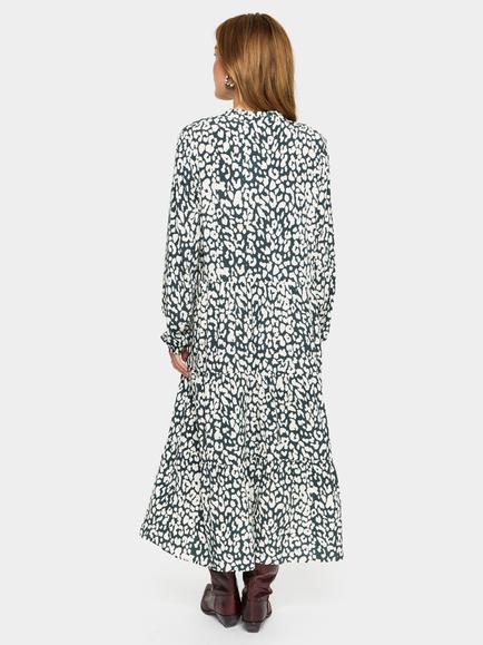 Saint Tropez Eda Leopard Print Maxi Dress containing LENZING™ ECOVERO™ Viscose, Winter/Multi - view 2, Winter/Multi