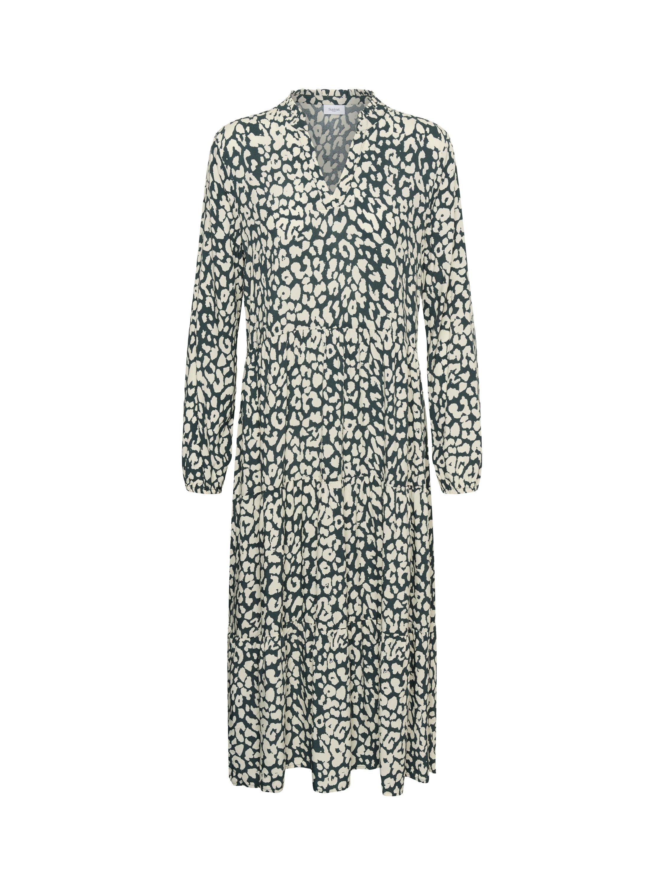 Product image 5 of 6, which shows Saint Tropez Eda Leopard Print Maxi Dress containing LENZING™ ECOVERO™ Viscose, Winter/Multi, XS