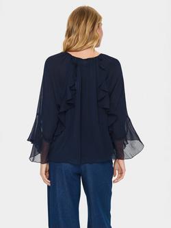Saint Tropez Mavis Ruffle Detail Blouse - view 2, Night Sky