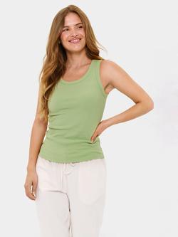 Saint Tropez Aster Organic Cotton Rich Tank Top, Smoke Green