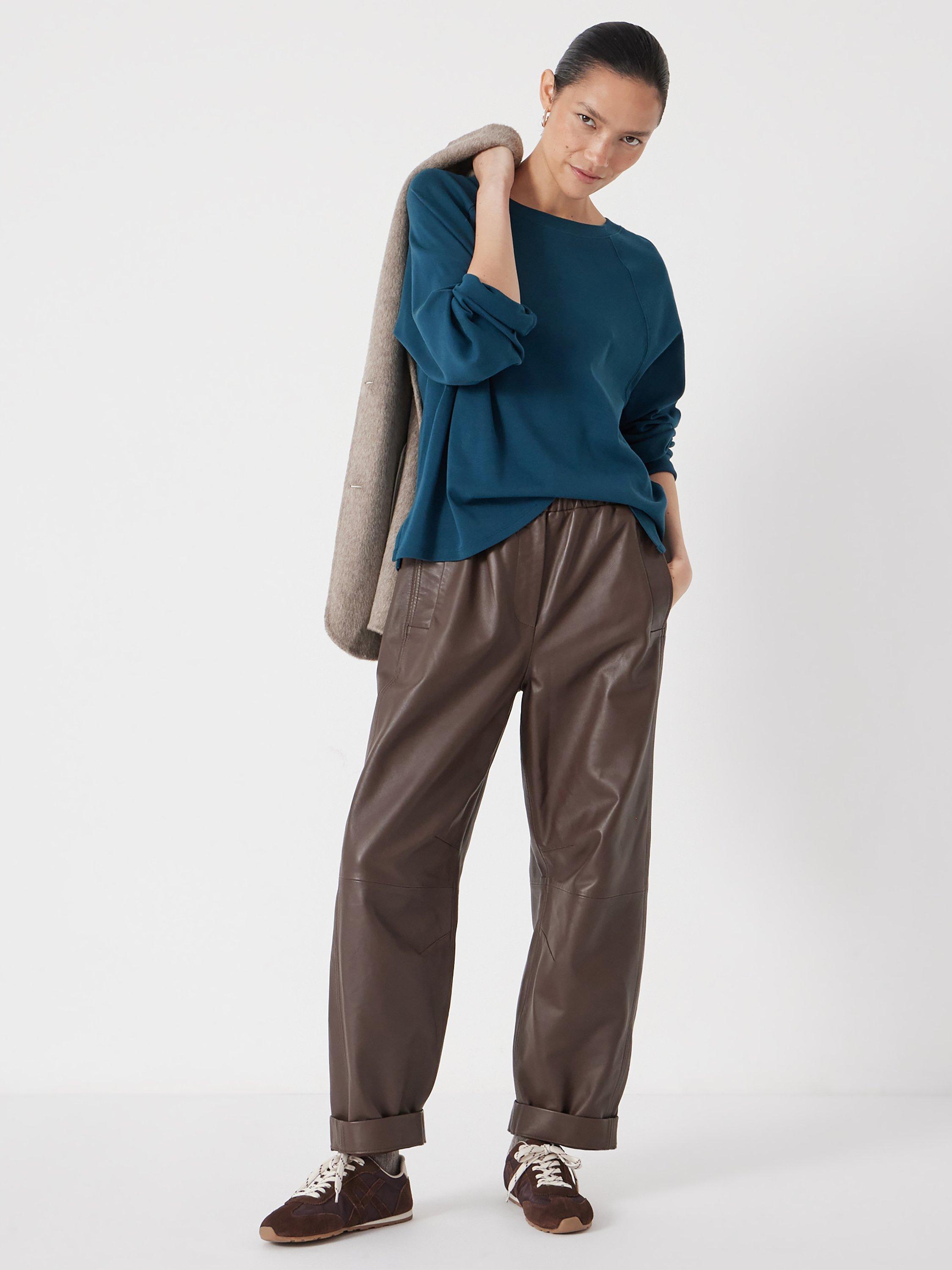 Product image 1 of 4, which shows HUSH Matilda Cotton Raglan Top, Teal Blue, XXS