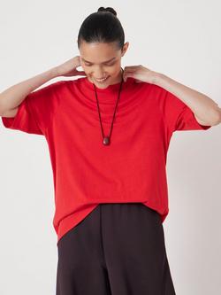 HUSH Reece Drapey T-shirt, Bright Red